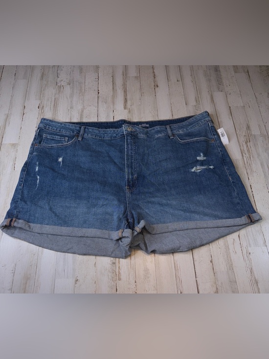 Old Navy Pants - Old Navy O.G. High-rise Blue Denim Roll-Cuff Women's Shorts Plus Size 28 NWT!